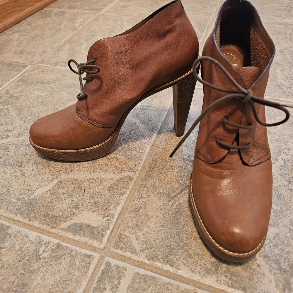 Cole Haan Brown Leather Booties, Size 8.5
